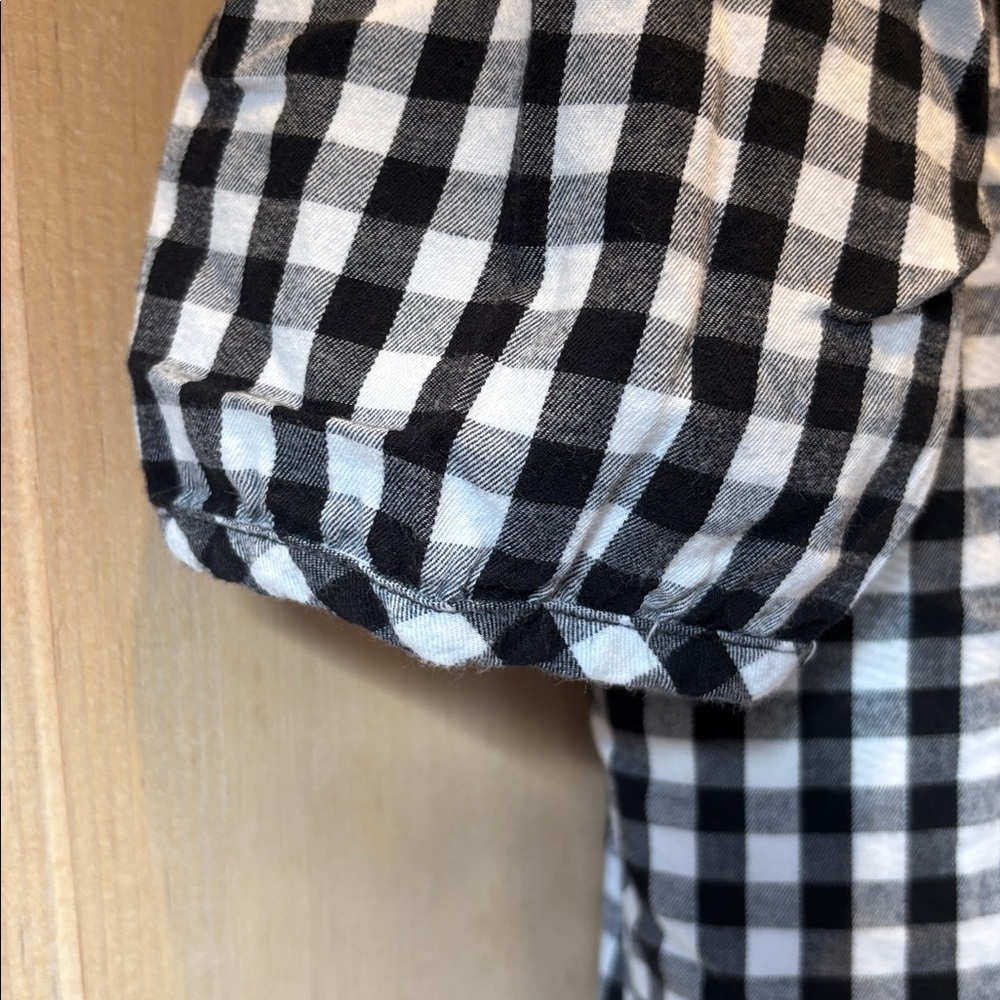 Black and White Flannel Gingham Dress Size 3X Vermont Country Store - Picture 5 of 8